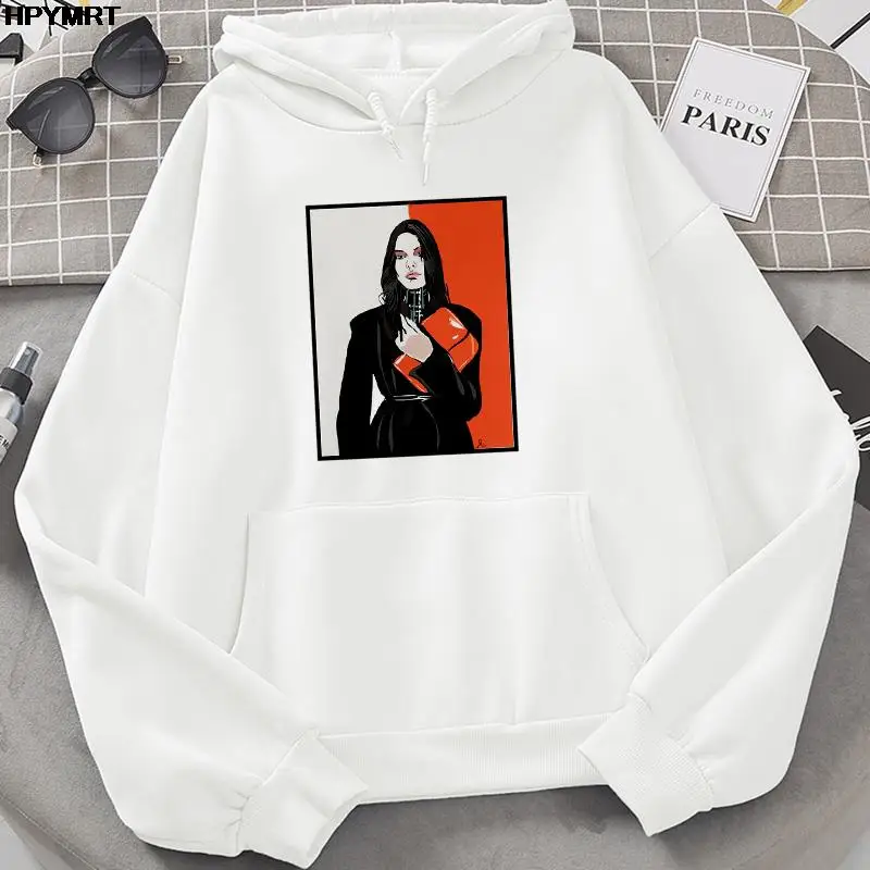 

Harajuku Sweatshirts Ladies Warm Vintage Beauty Printed Streetwear Punk Women Hoody Horror Fashionable Casual Aesthetic Graphics