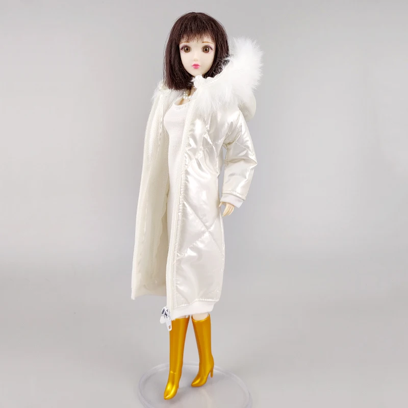 Bright White Winter Long Coat for 11.5