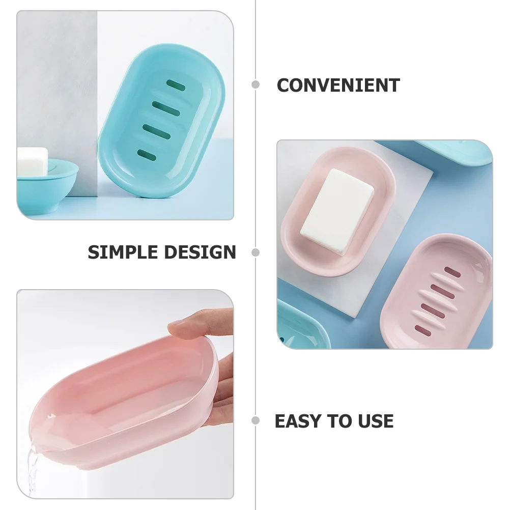 

2pcs Double Layer Dish Storage Tray Pp Holder For Bathroom Shower Kitchen Sink Bar Soap Container Drainable Soap Case