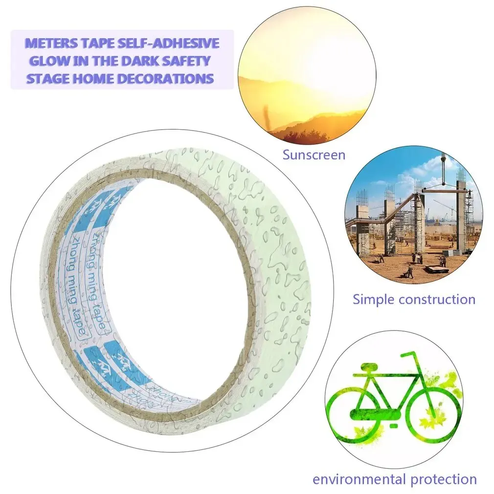 LESHP-شريط مضيء ذاتي اللصق ، رؤية ليلية ، توهج في الظلام ، تحذير السلامة ، مرحلة الأمان ، أشرطة تزيين المنزل ، طول 3 m