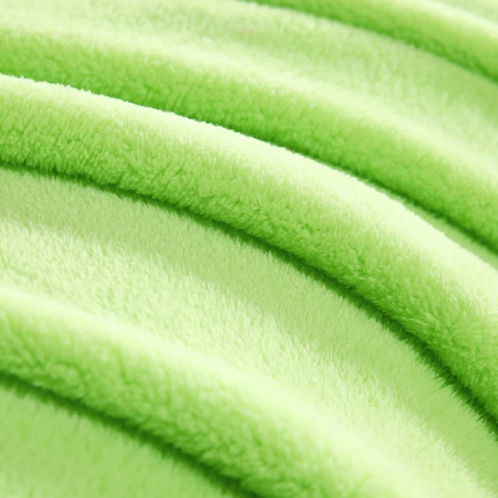 

Throw Blanket Fleece Flannel Solid Color Bed Linings Green Soft Comfortable Warm Camping Home Extra Warm Needle