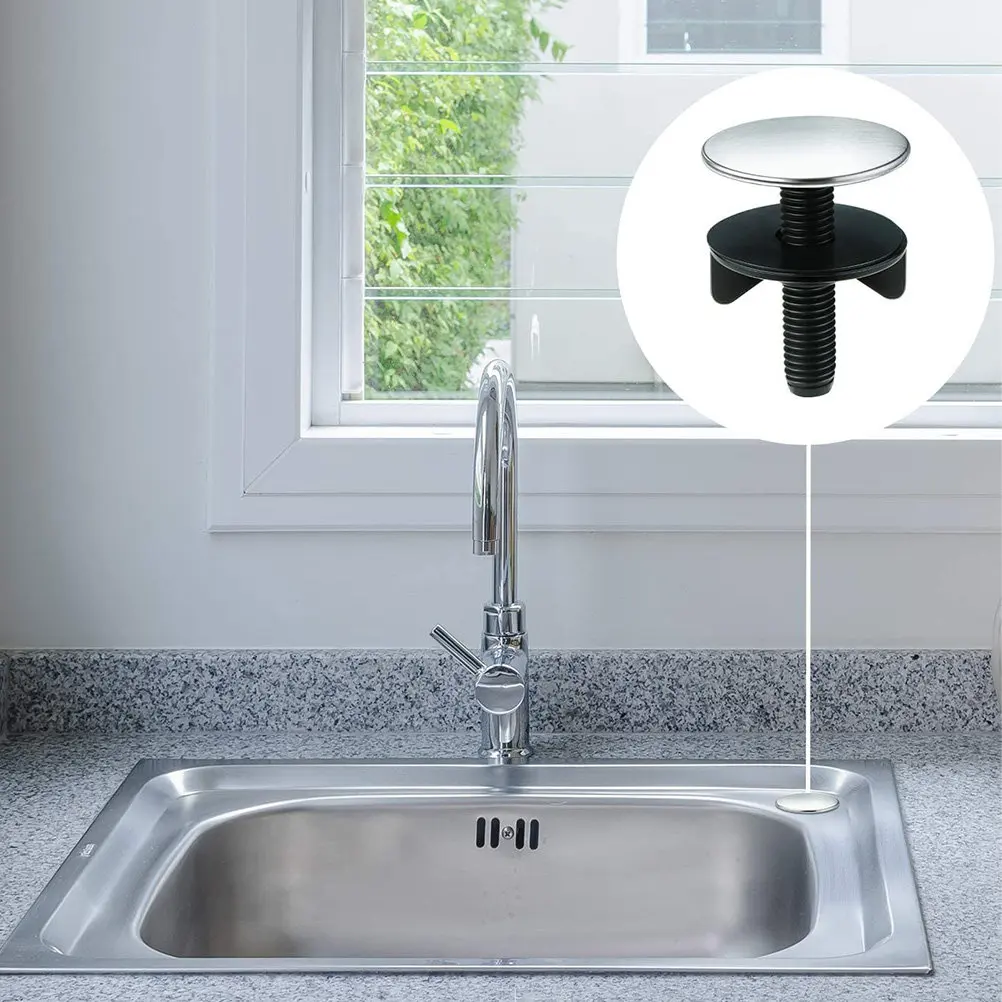

1Pcs Sink Tap Hole Cover Stainless Steel Plastic Sealing Cap for Kitchen Washing Basin Quick Install No Rust Fade Sink