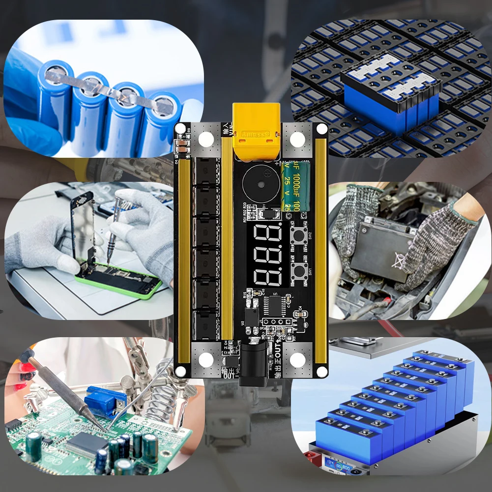 GX591 Spot Welder Digital Tube Display 12V Mainboard Welder with Automatically Trigger Welding for 18650 Battery