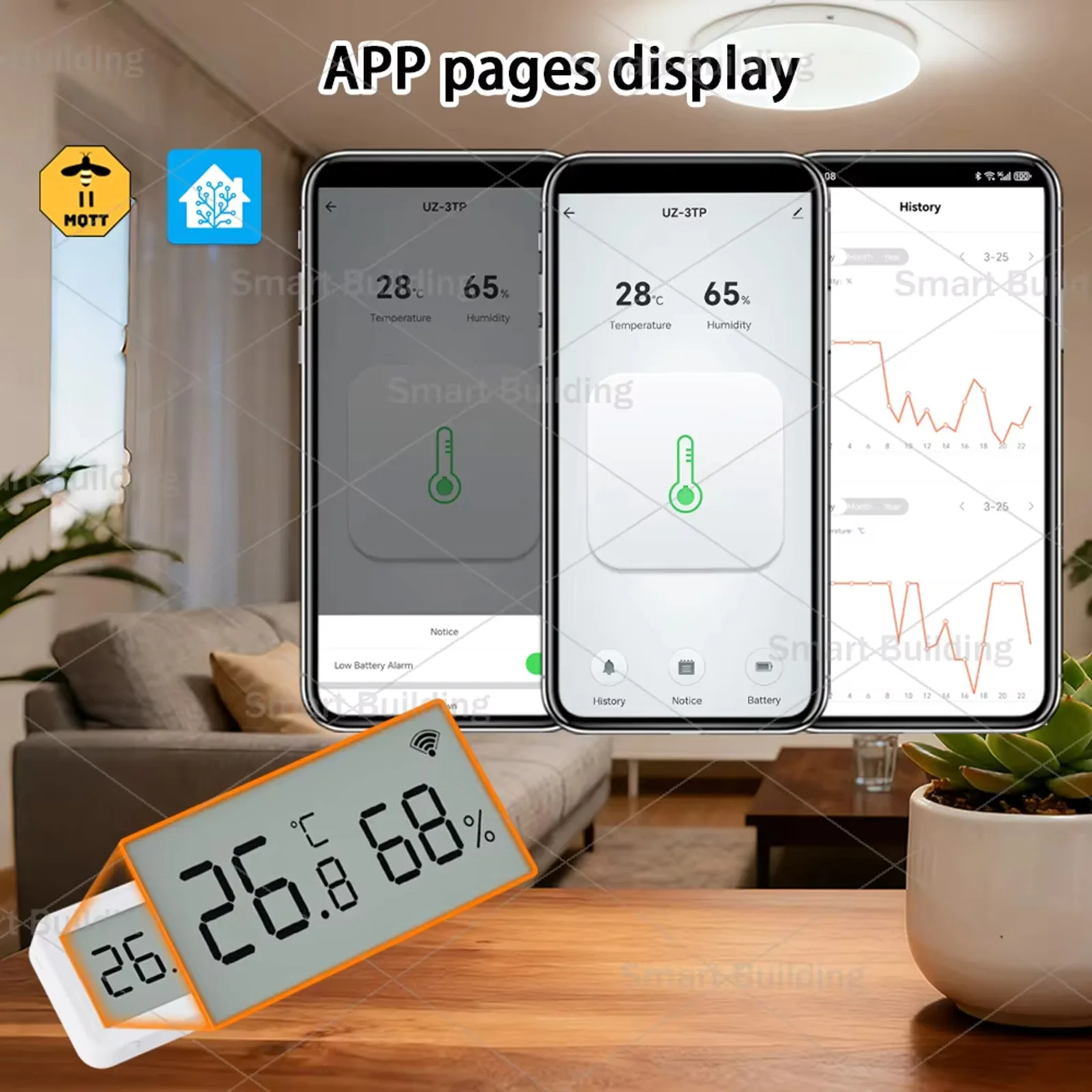 Zigbee 3.0 Temperature Humidity Sensor Smart Home Thermometer Hygrometer Works with Home Assistant ZHA Zigbee2MQTT Alexa  Yandex image 5