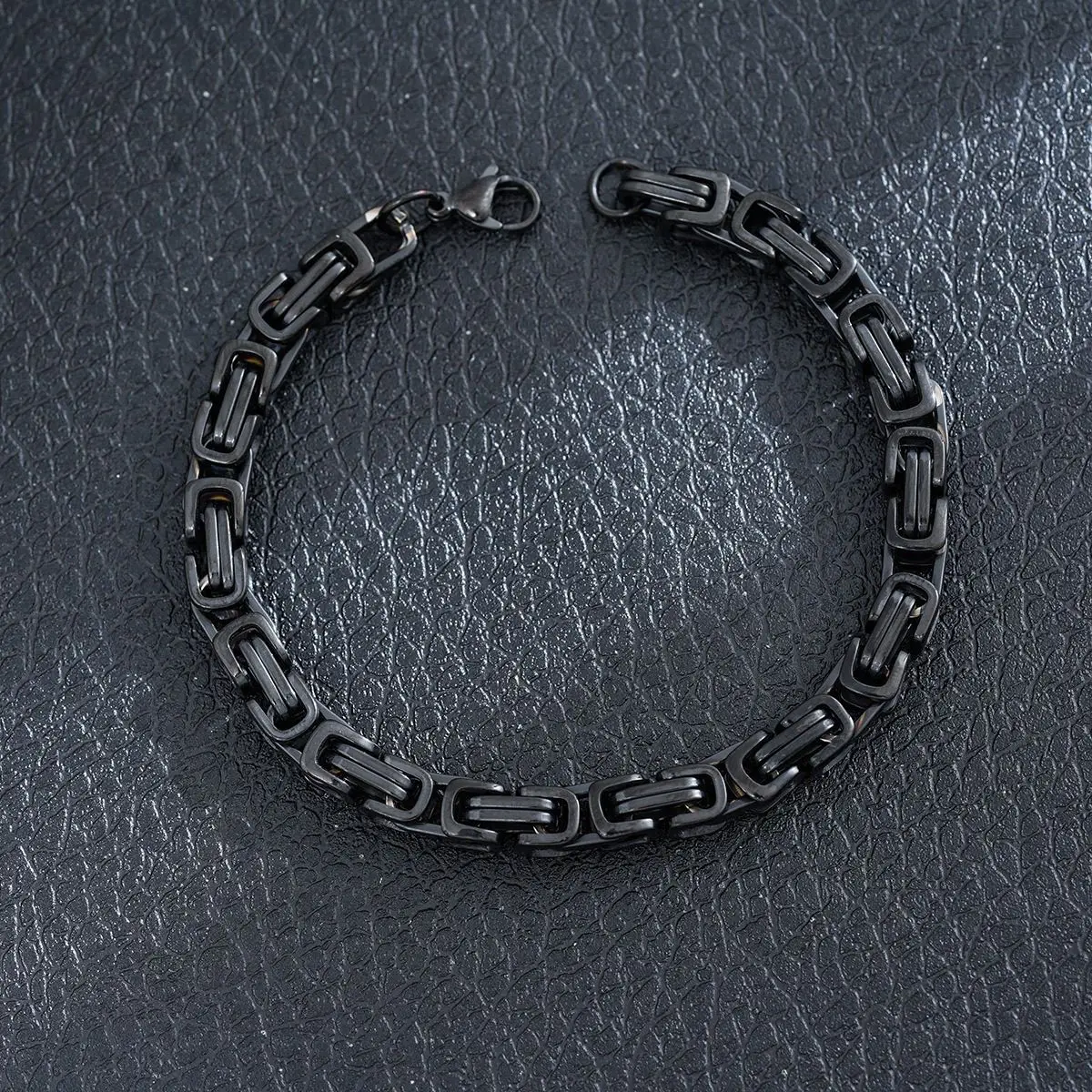 New Stylish Black Metal Chain Bracelets for Men Women Multiple Designs Punk Gothic 316L Stainless steel Jewelry Gift