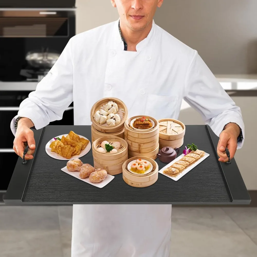 

Wood Stove Top Cover with Handles Noodle Board Stove Cover Space Saving Kitchen Tray for Gas and Electric Stoves
