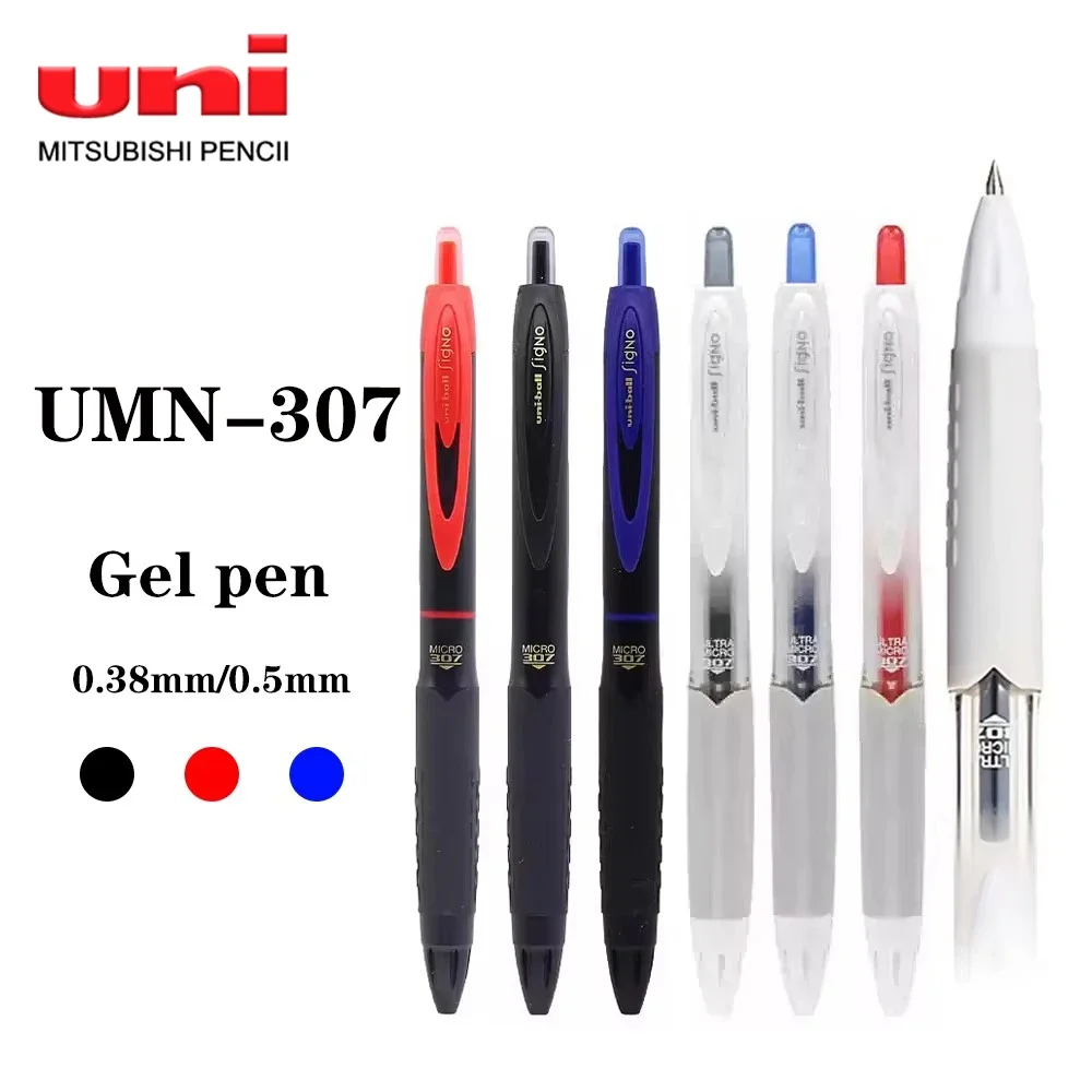 Japan UNI Gel Pen UMN-307 Quick Drying Bullet Tip 0.38/0.5mm School Acsesories Kawaii Stationery Office Supplies Back To School