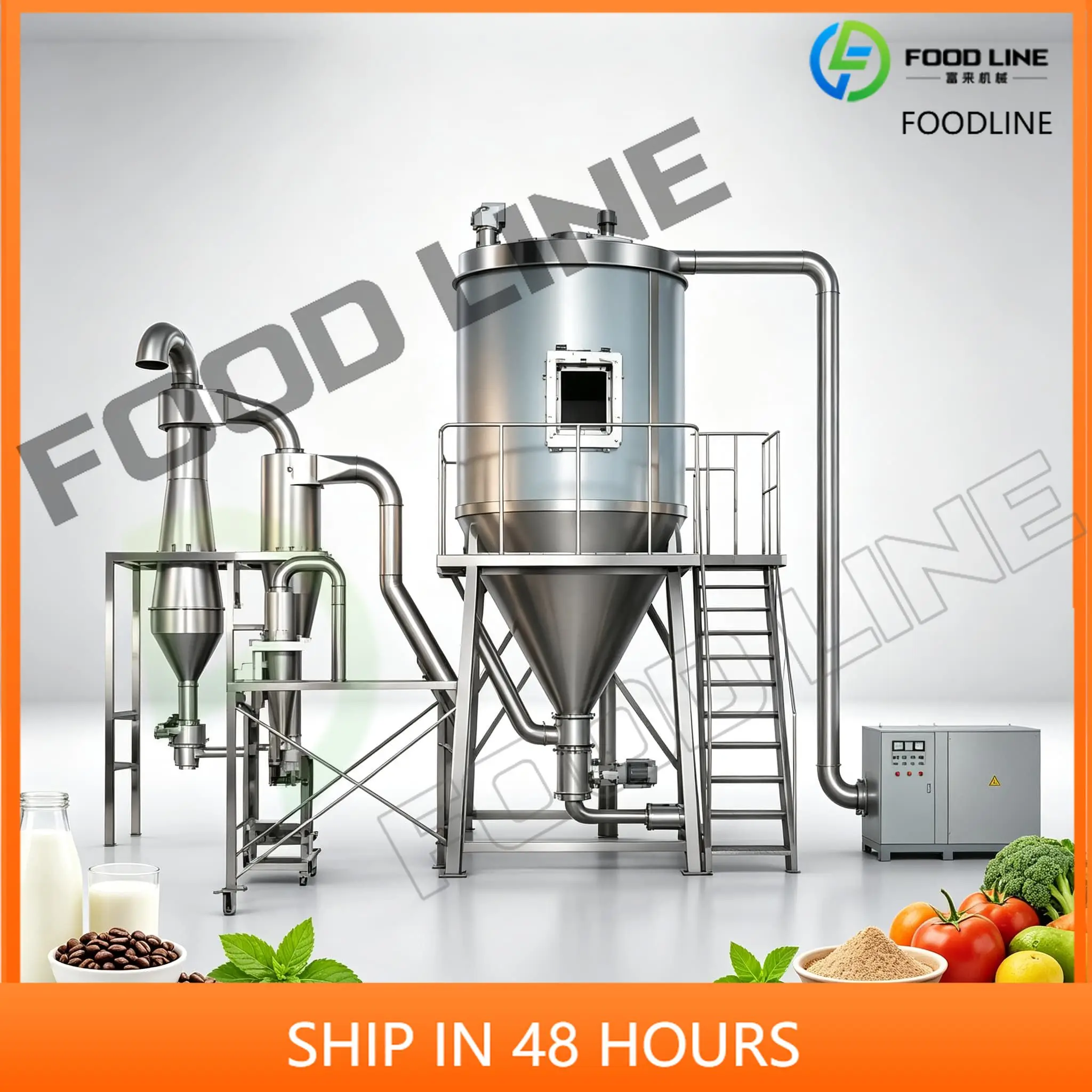 Long Service Life Core Component Dryer CE Certified Food Processing Dryer High Output Large Capacity Spray Dryer Customizable