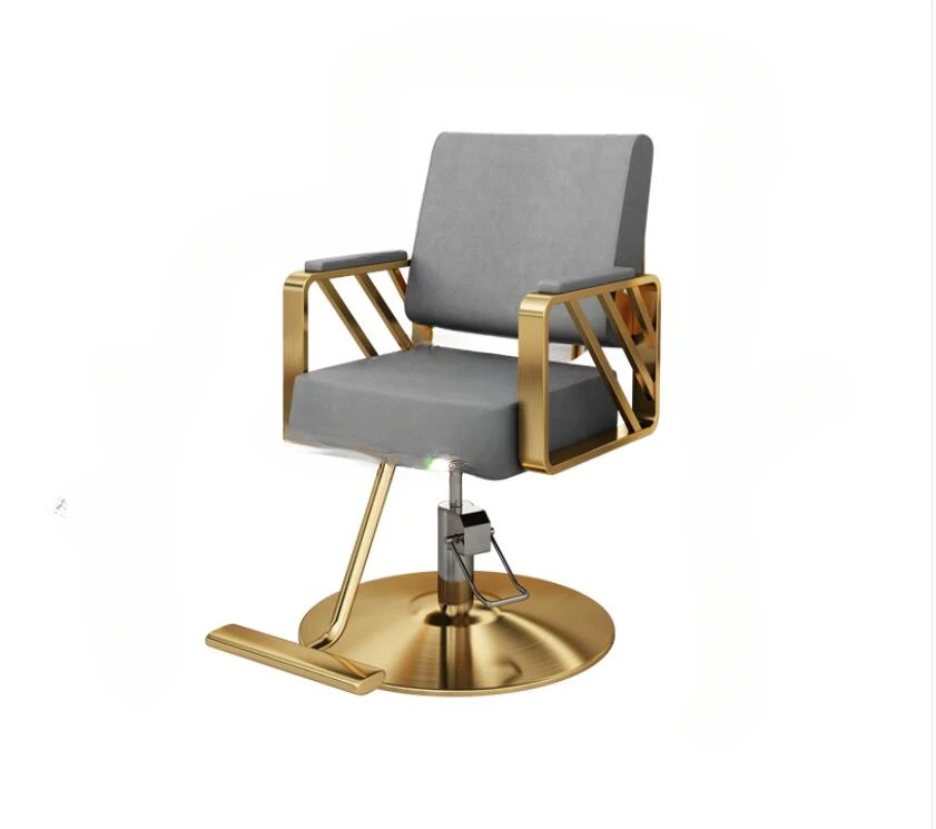 

Haircut chair luxury hydraulic hairdressing shop haircut chair rotary stainless steel chair