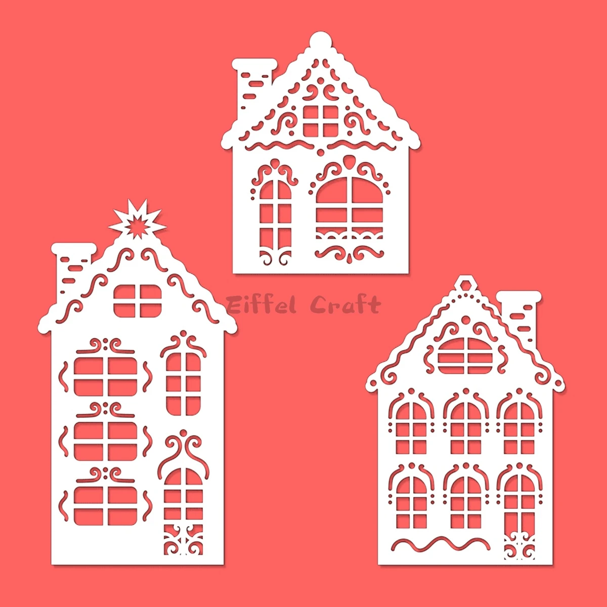 

Winter House Scrapbooking Paper Metal Craft Dies For Card Making Cut Dies 2023 Embossing New
