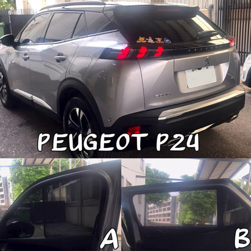 

For Peugeot 2008 MK2 2021 2022 2023 2024 Magnetic Car Sunshade Visor Front Windshield Curtain Rear Side Baby Window Sun Shade