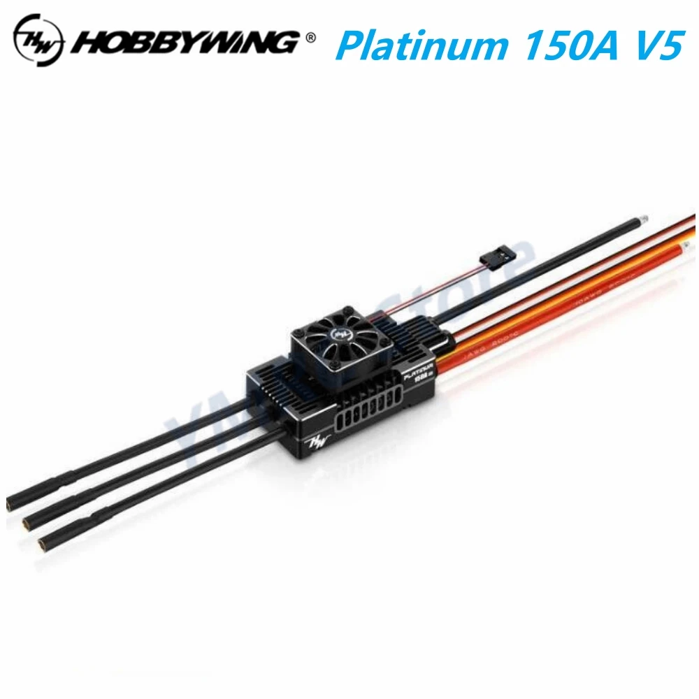 

HobbyWing Platinum 150A V5 3-8S Switchable 5-8V/10A BEC HV Brushless ESC Speed Controller For RC Drone Fixed Wing Helicopter