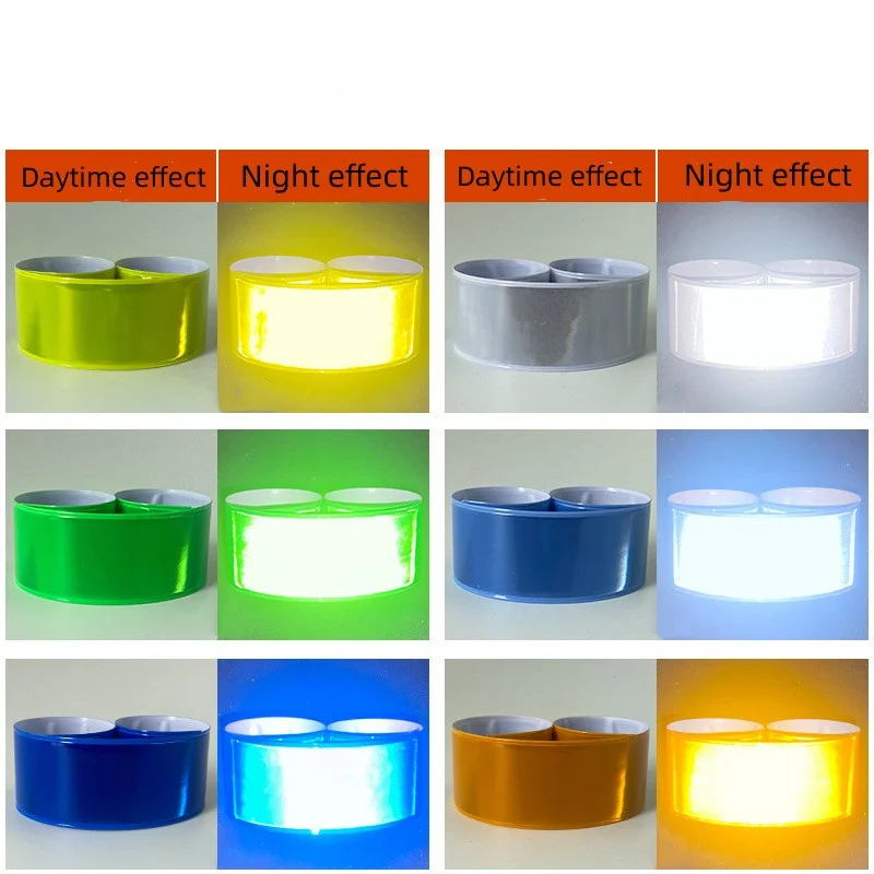 5pcs 30CM Reflective Wristband Slap Band Bracelets Promotional Gifts for Man Woman Armband For Running Sports Safety visibility