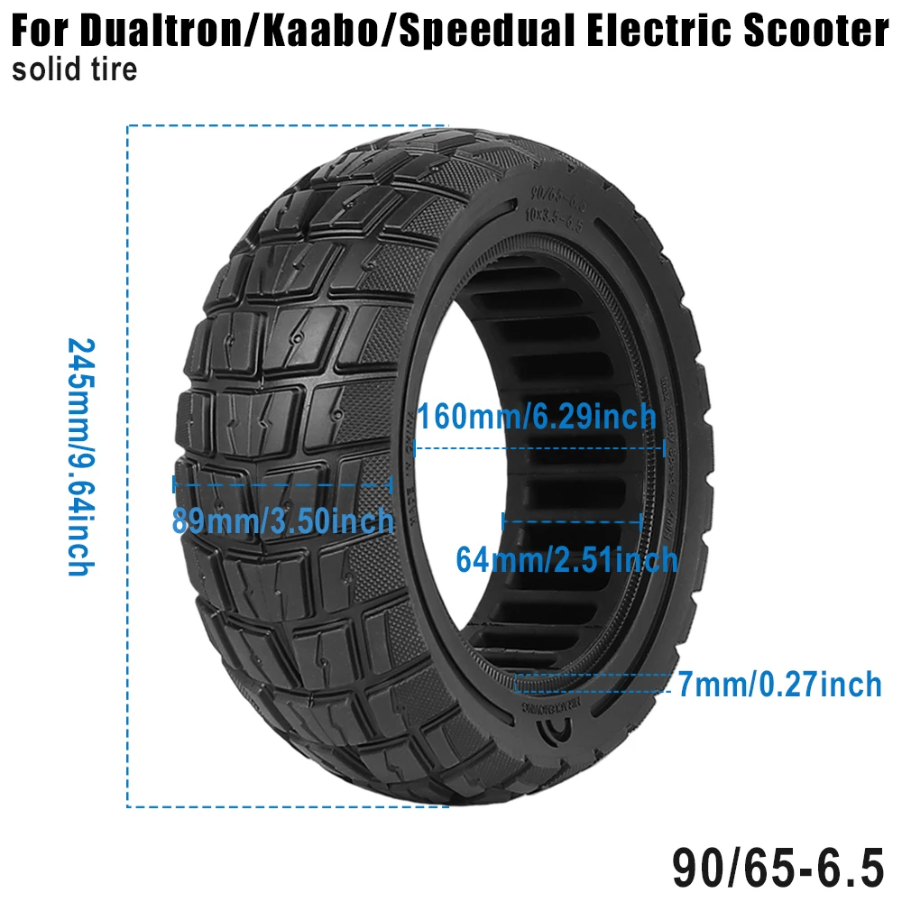 11 Zoll Vollgummireifen für Dualtron Thunder für Kaabo für Zero Scooter 90/65-6.5 Stoßdämpfender Explosionsgeschützter Reifen Zubehör – Detail 1