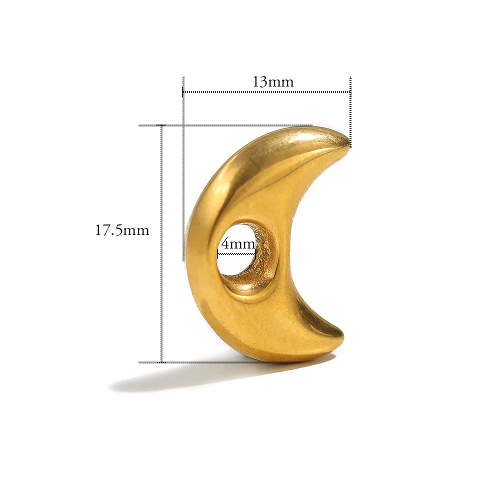10 Stück Edelstahl 4mm Großloch-Herzanhänger Sternanhänger für DIY Damen Ohrringe, Halsketten und Armbänder Zubehör – Detail 4