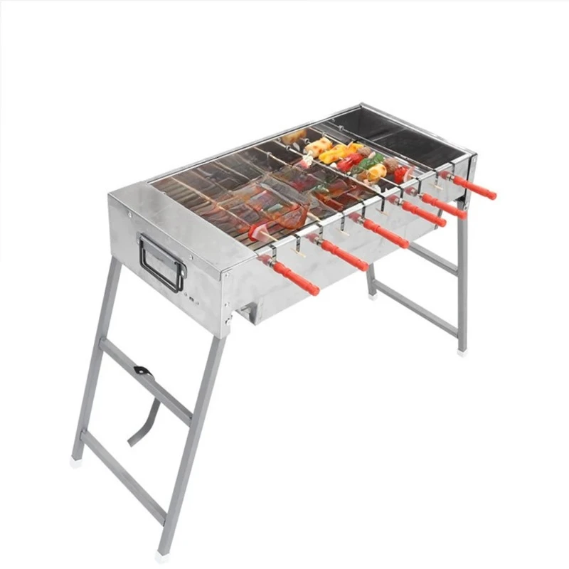 

60CM Grill Household Automatic Rotating Barbecue Stove Outdoor Folding Charcoal Barbecue Stove Bakplaat Elektrische
