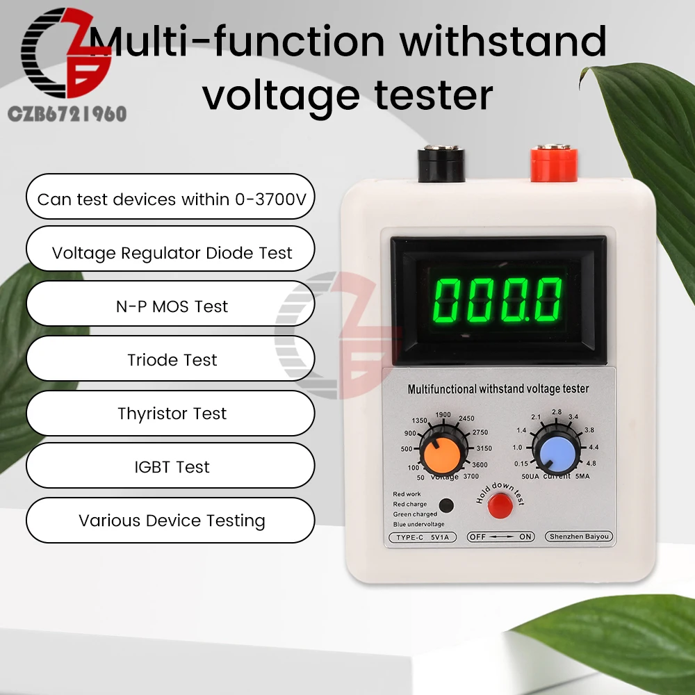 Imagem -02 - Igbt Tensão Transistor Tester 0v3800v Diodo Mos Triode Mov Teste do Medidor de Tensão Led Volt Capability no Stand Testers