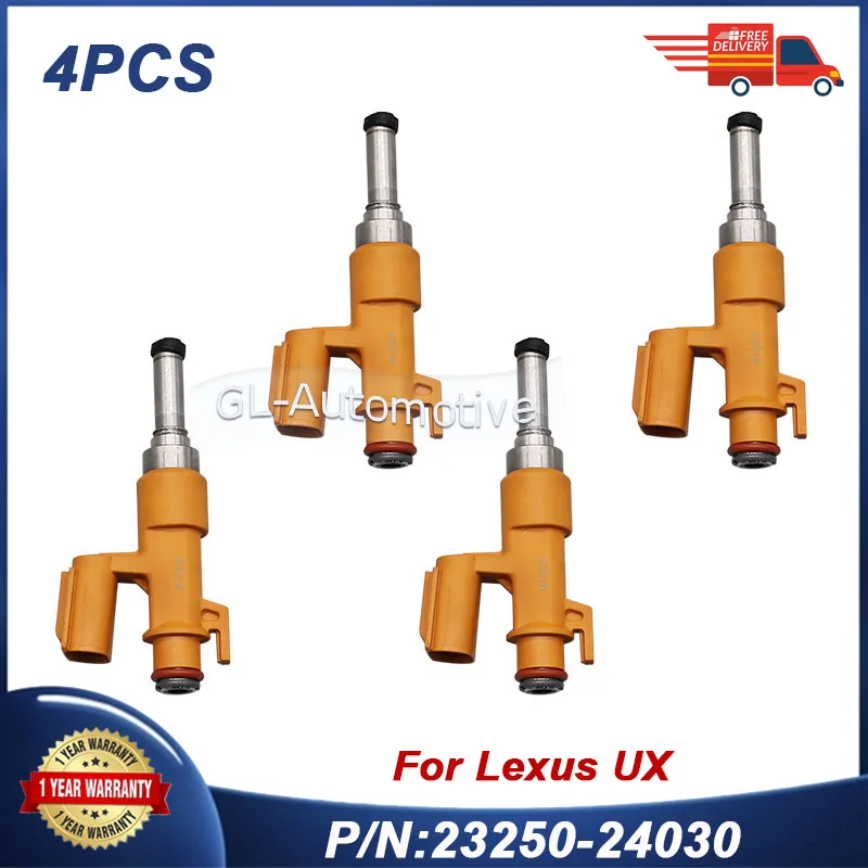 

4PCS 23250-24030 Fuel Injectors For Lexus UX Iniettore di carburante 250h Full Hybrid 135kW (184 HP)