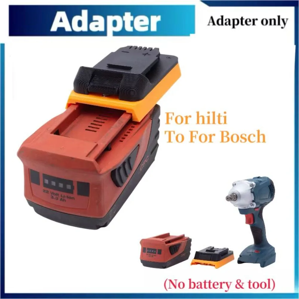 

Battery Adapter For Hilti 22v Lithium Adapter Converter To Bocsh 18v tools Converter USE(Not include tools and battery)