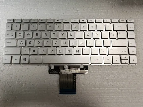 Teclado plateado sin retroiluminación para HP 14-DG 14-DF 14m-dh 14s-DR 14-DK 14-dq 14s-dq 14-fq TPN-Q207 TPN-Q221 TPN-W139