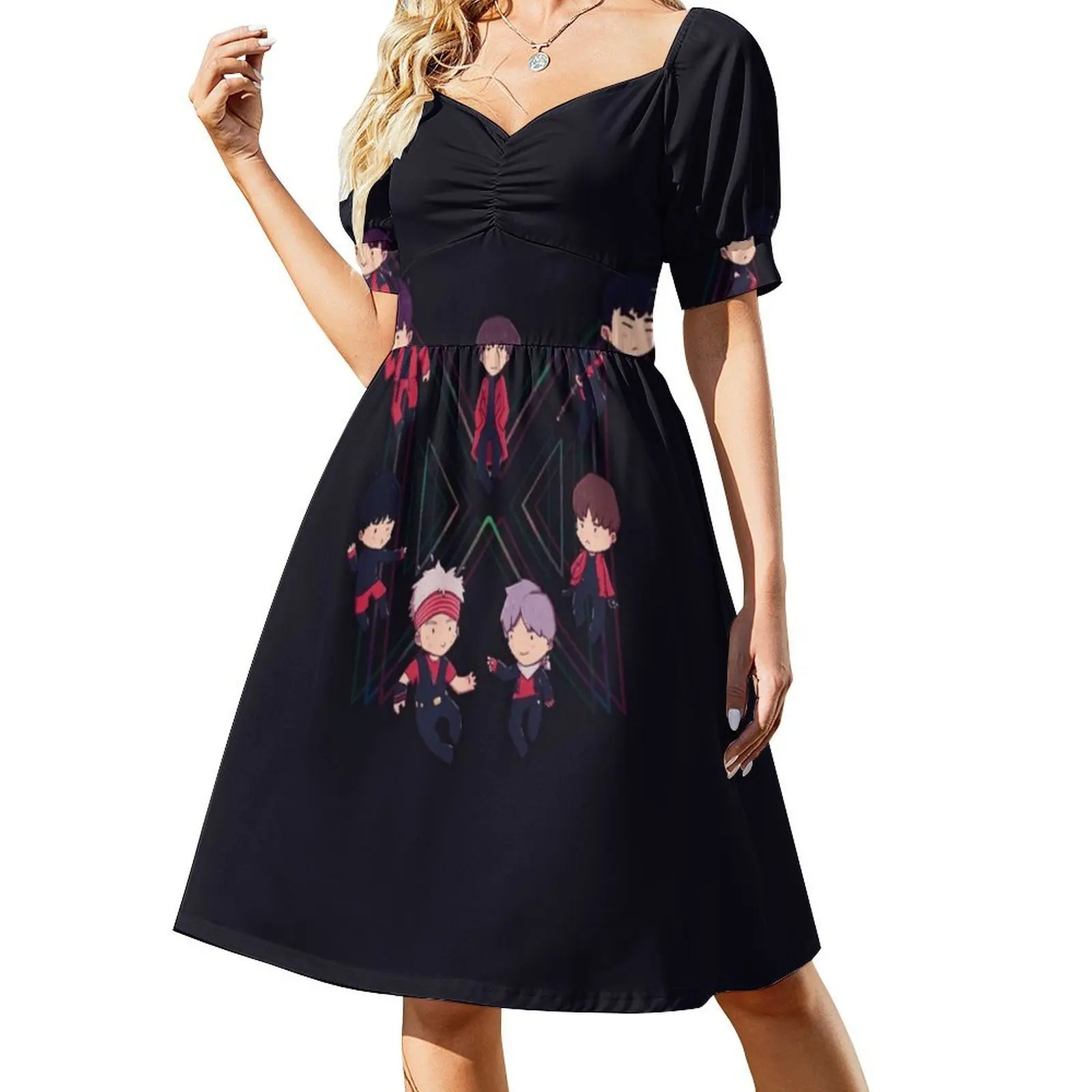 فستان Monsta X Boho Chic أنيق أنيق لحفلات الزفاف على الشاطئ فستان Kpop K Pop Monstax Monsta X Jooheon Im فستان سهرة للنساء