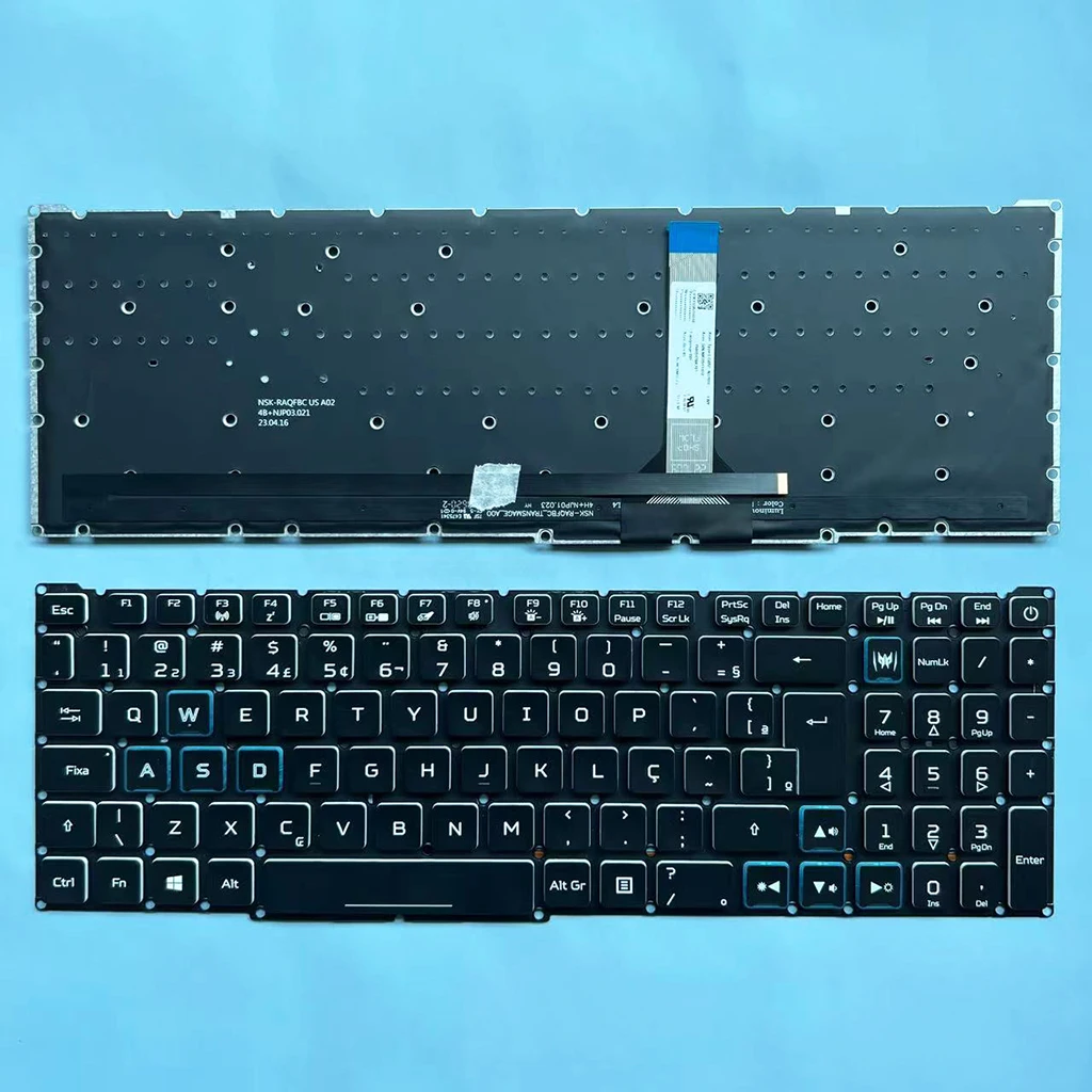 AN517-54 Brazilian US Span Keyboard For Acer PH315-53 PH315-54 AN515-45 AN515-56 AN515-57/58 AN517-41 AN517-53/54 RGB Backlit