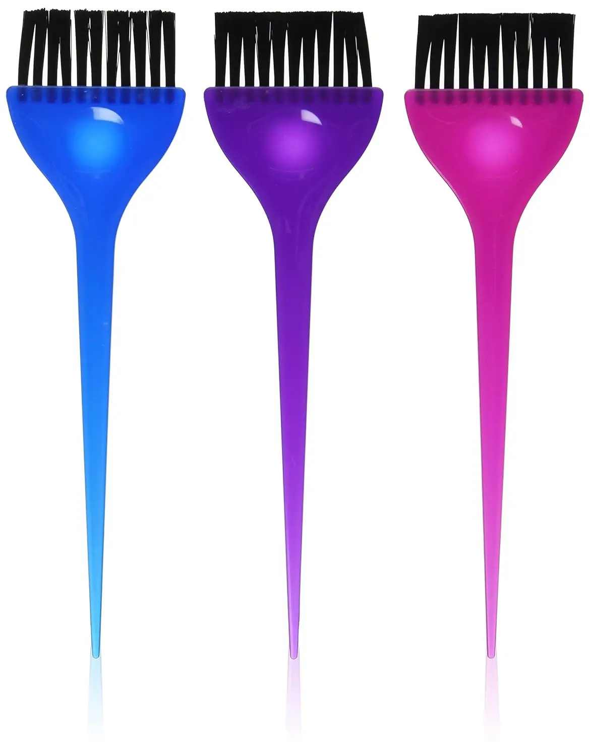

3-Piece Translucent Hair Dye Brush Set for Easy Application and Styling