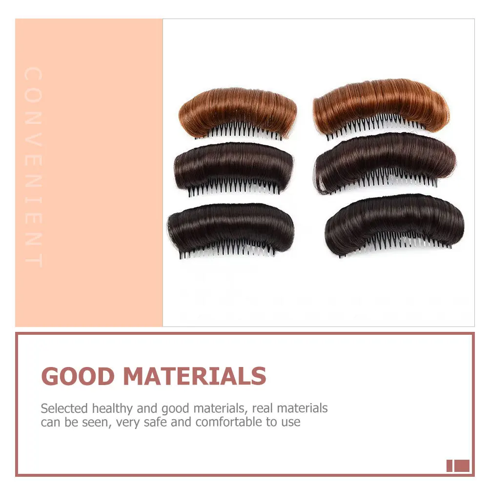 DRESSOOS 3 قطع من مشط وسادة عثرة الشعر للنساء، مشبك إكسسوارات كعكة تصفيف الحجم #6