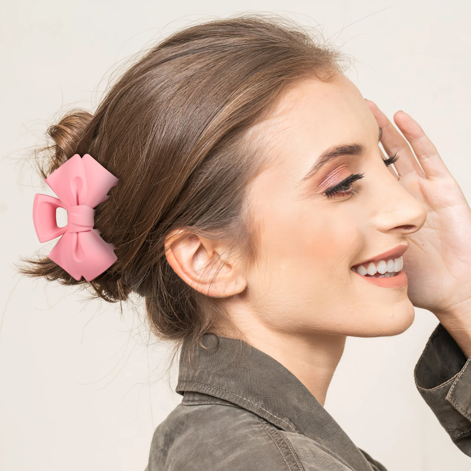 

6 pcs Clips for Women Stylish Claw Hairpins Plastic Barrettes Thick Accessories Cute Hair Bow Clips Fashionable Hair Bow Clip