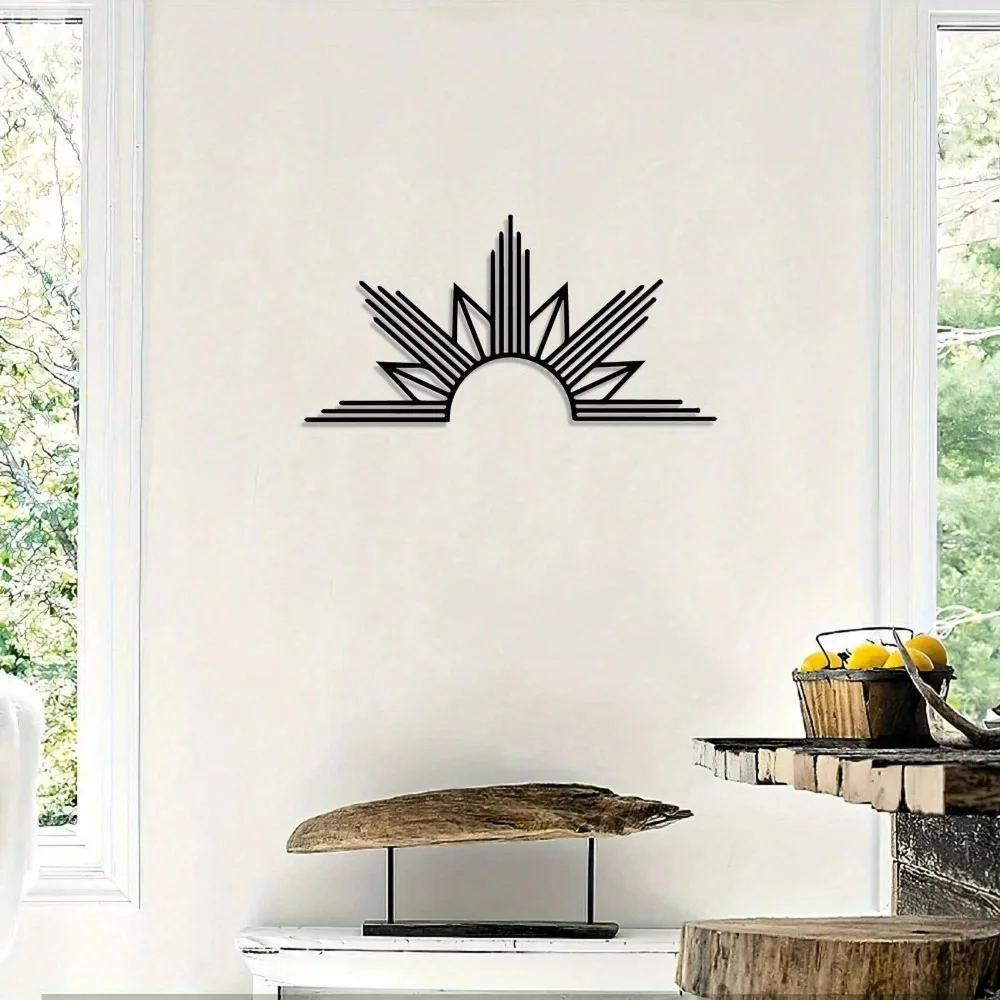 CIFBUY Iron Wall Decor Boho Sun Metal Art Rustproof Home Living Room Indoor Outdoor Wall Art Sculpture Gift