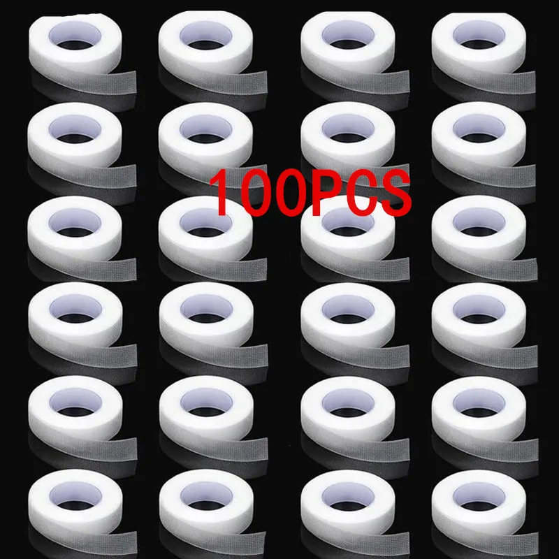 Wholesale 50/100PCS 9mx1.25cm Eyelash Tape Adhesive Fabric Adhesive Breathable Micropore Tape for Eyelash Extension Supply