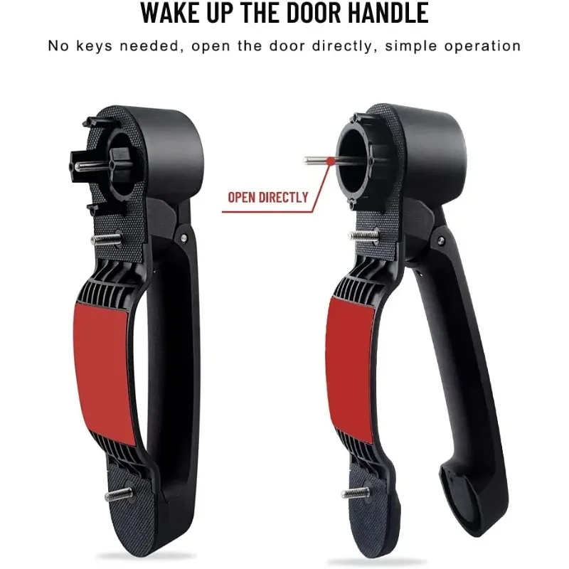 Kit Gagang Pintu & Gagang Pintu Belakang untuk Jeep Wrangler JK JKU 2007-2018 Tanpa Tombol Tekan Pelepas 3pc Aksesoris Mobil Berkualitas Tinggi