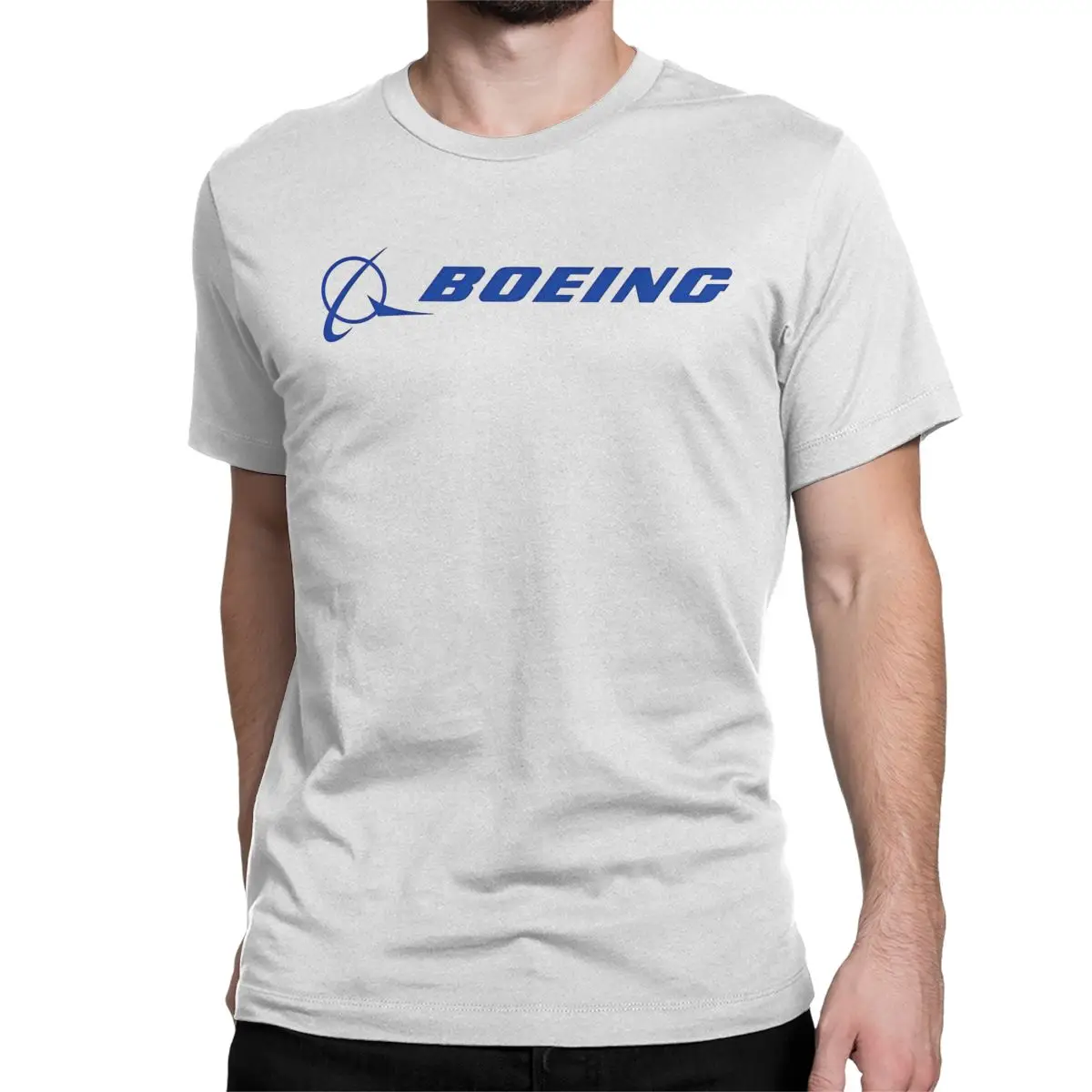 Men Women T-Shirts Boeing Logo Vintage Pure Cotton Tee Shirt Short Sleeve Boeing T Shirt Crew Neck Tops Party