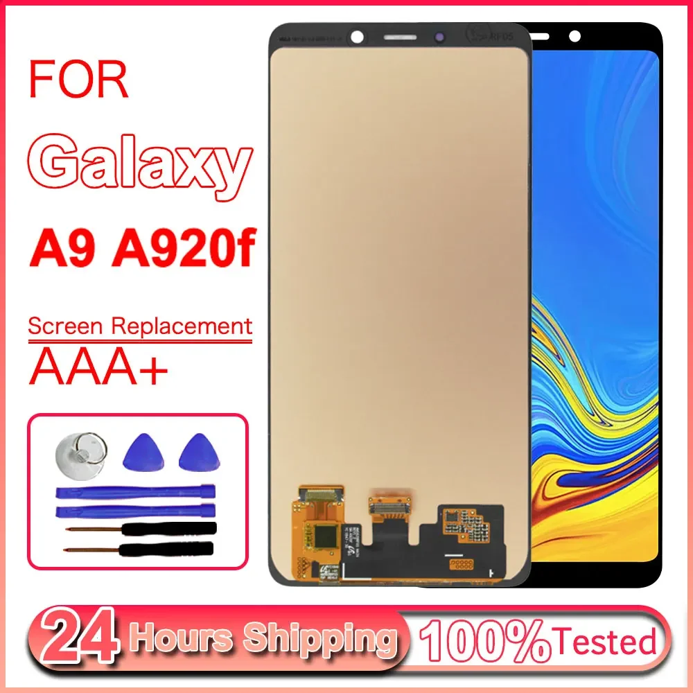 AMOLED-дисплей для Samsung Galaxy A9, сенсорный экран в сборе с рамкой для Samsung Galaxy A9 A920F A920N A920X