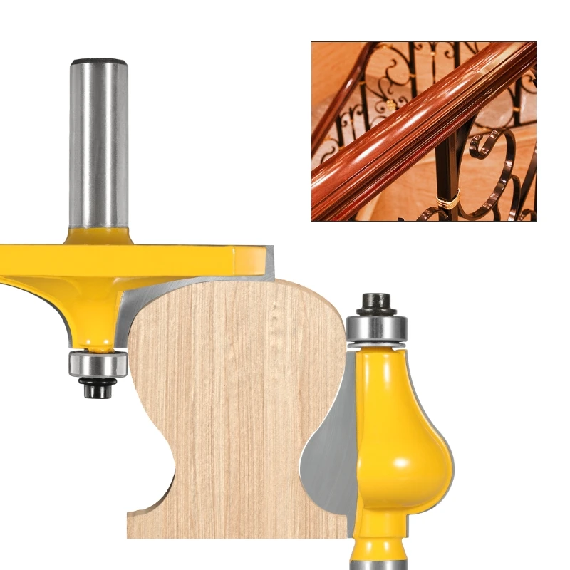 YUSUN 2PCS  Armrest Mill Handrail Router Bits Set Carbide Cutters Woodworking Milling Cutter For Wood Bit Face Mill