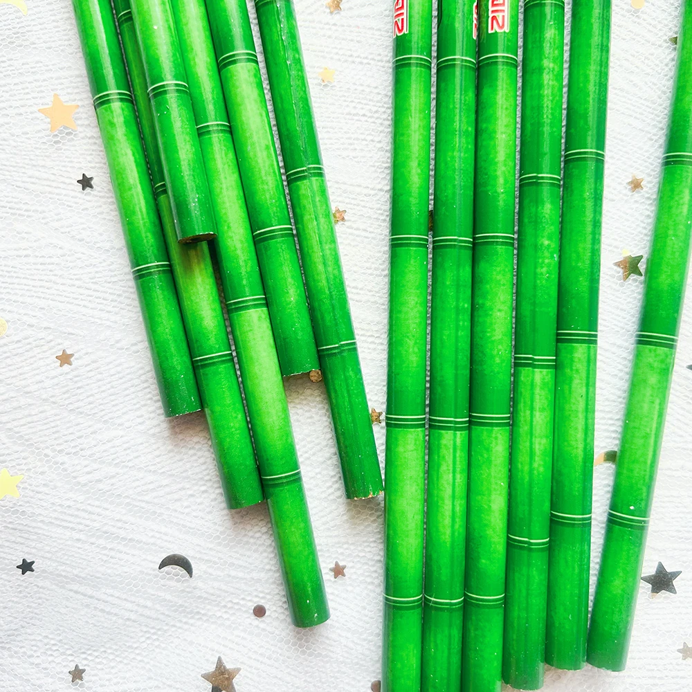 12pcs kawaii panda bamboo Wooden pencils Stationery supplies Art drawing pencils for School students School items Kids prizes