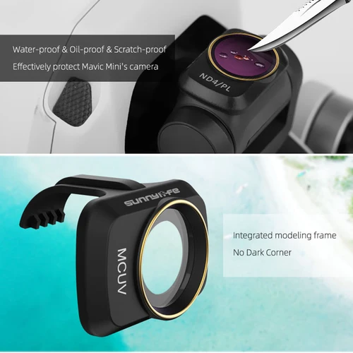 Imagen 2 del producto Sunnylife ND filtro de lente para DJI Mavic Mini 4K/2/SE juego de filtros de lentes de vidrio óptico ND4 ND8 ND16 ND32 MCUV cardán Drone piezas