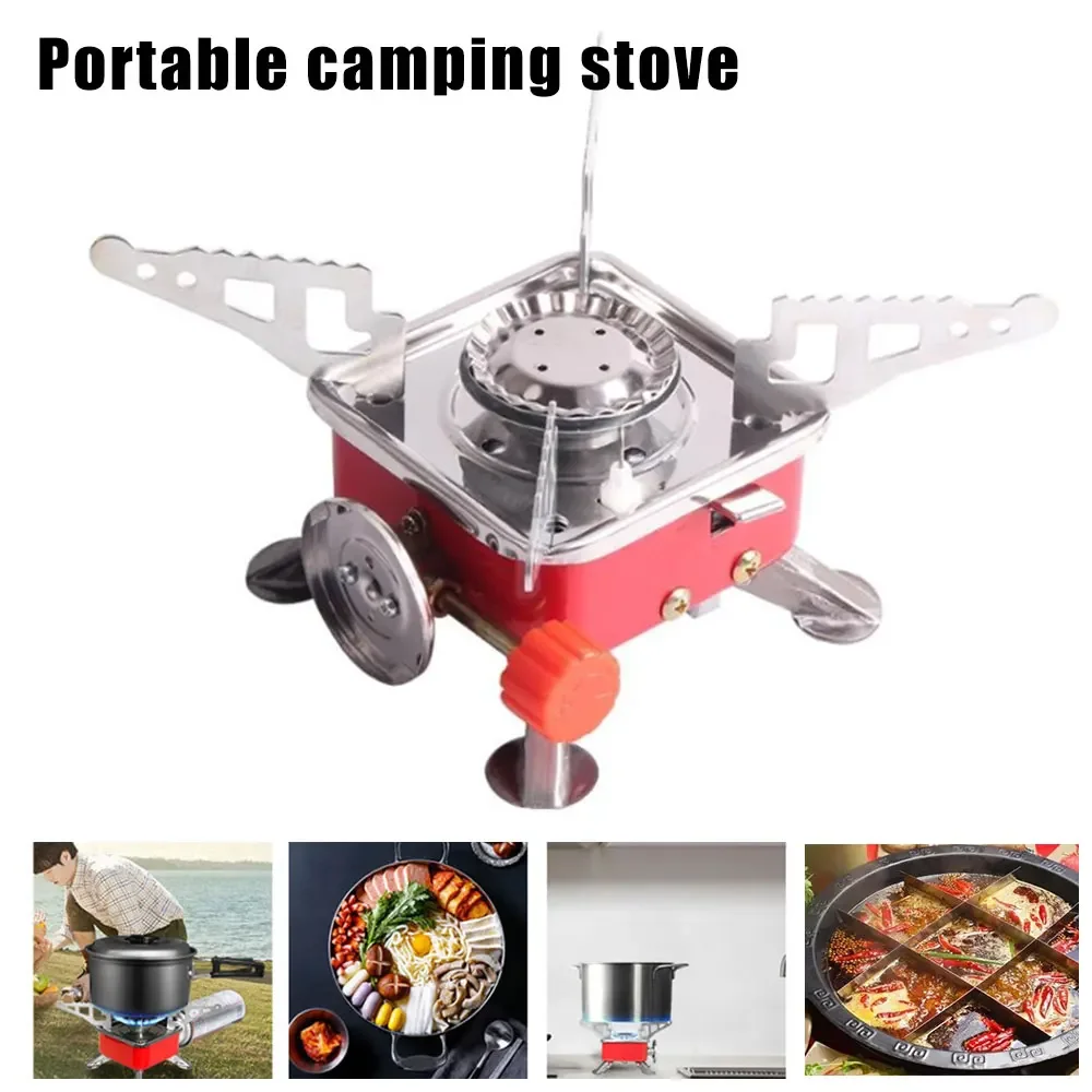 Camping Gas Stove Mini Big Power Heater Gas Stove Cookware Outdoor Tourist Burner Cooker Portable Picnic Cookware Barbecue BBQ