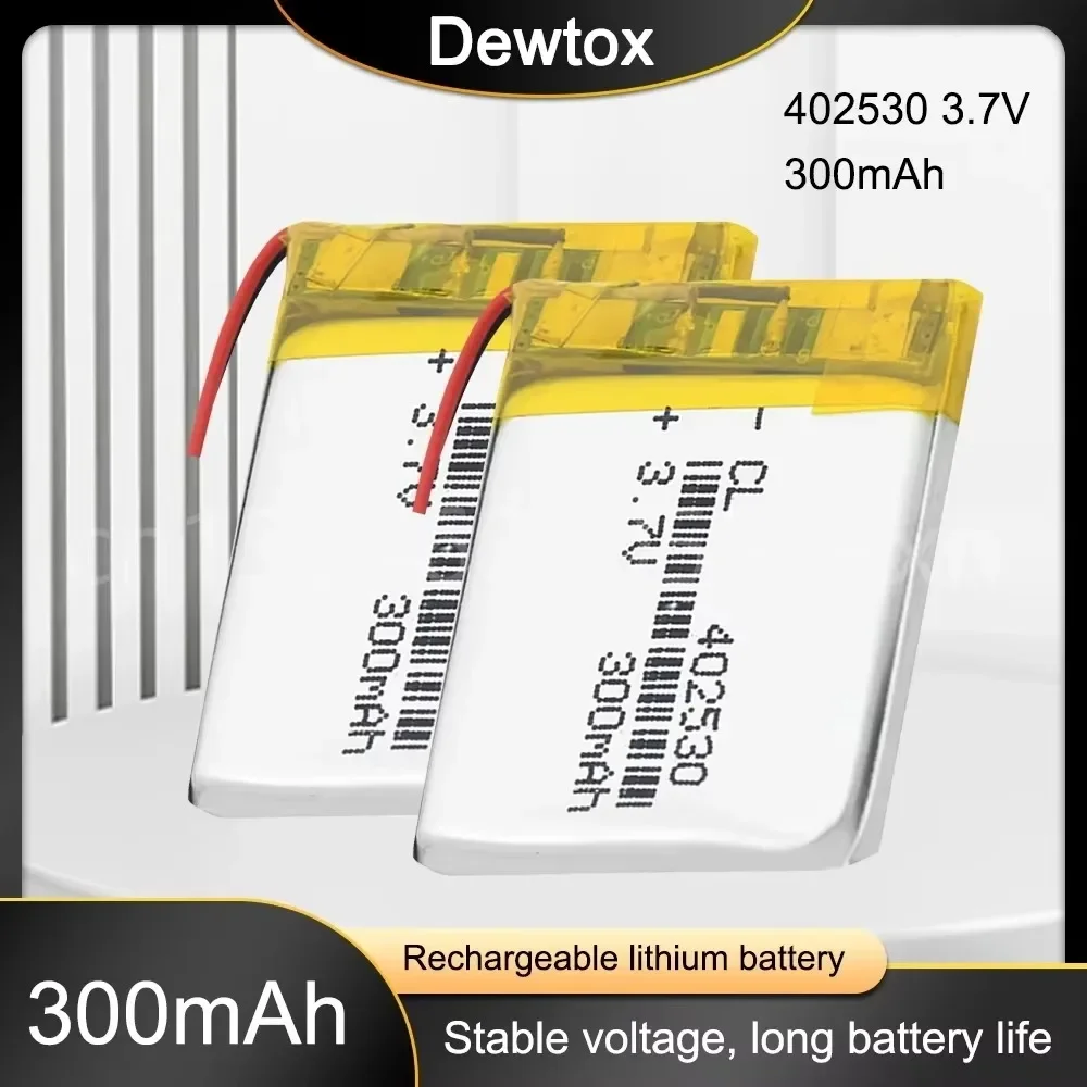 3.7v 402530 300mAh Lithium Polymer Battery for Mp3 Mp4 Gps PDA Smart Watch PSP Radio Speaker Li-ion Lipo Battery