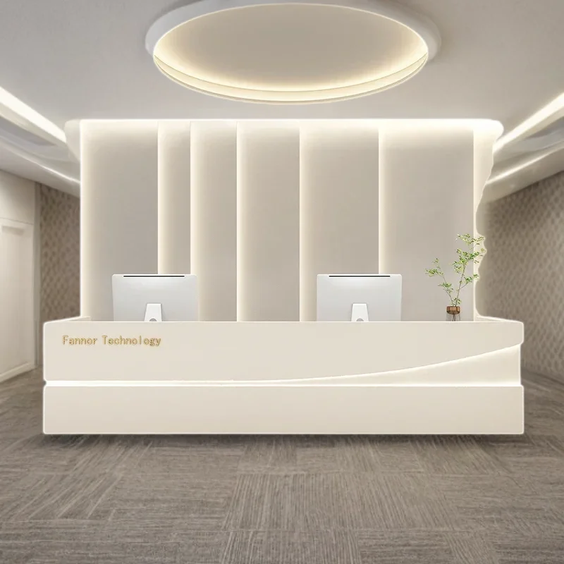 Reception Counter Beauty Salon Desk Desks Customer Center Atril Front Pulpito Tables Table De Commercial Furniture Receptions