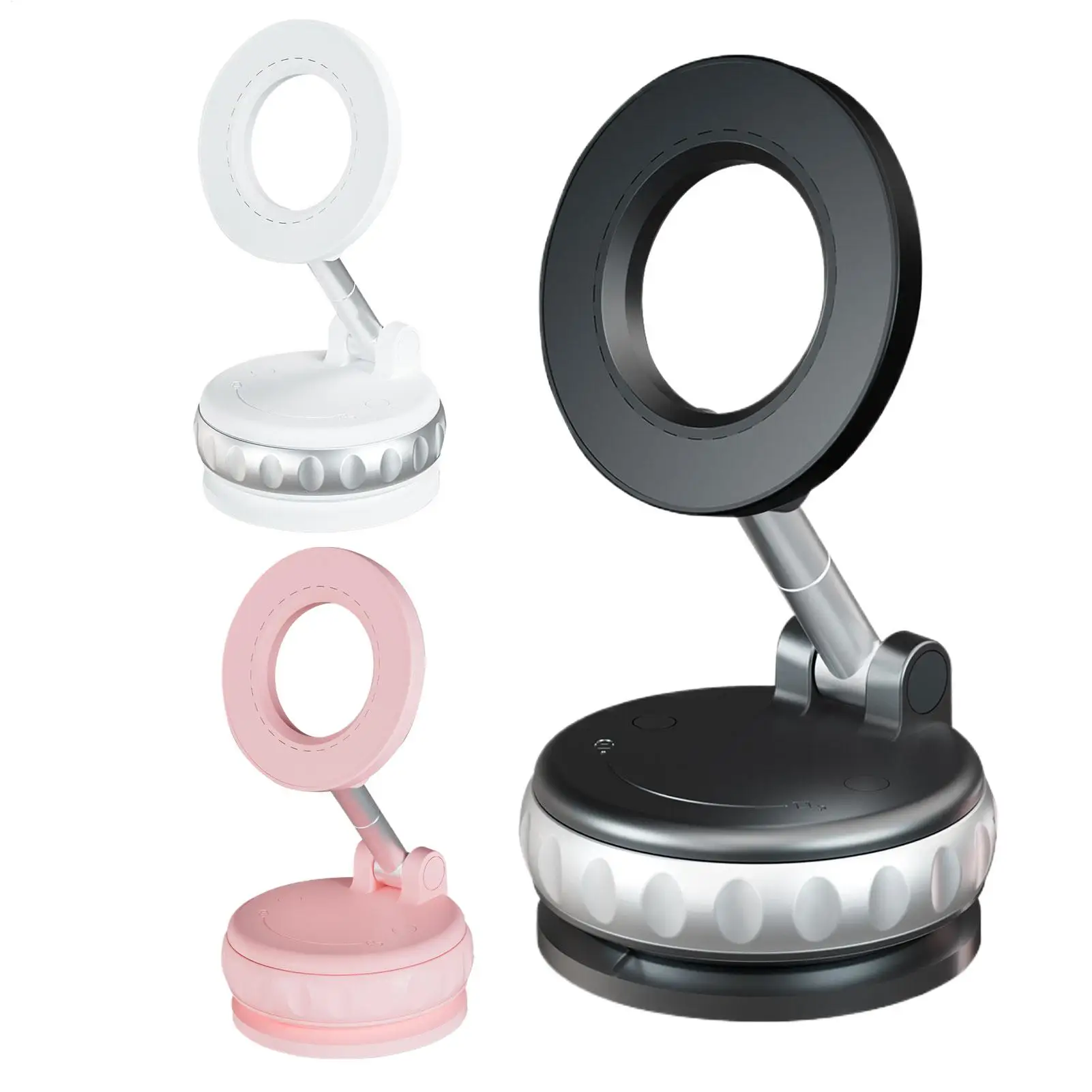 

Magnetic Suction Phone Mount 360 Adjustable Vacuum Magnetic Phone Holder Foldable 360 Degree Rotatable Mobile Stand Easy Gadgets