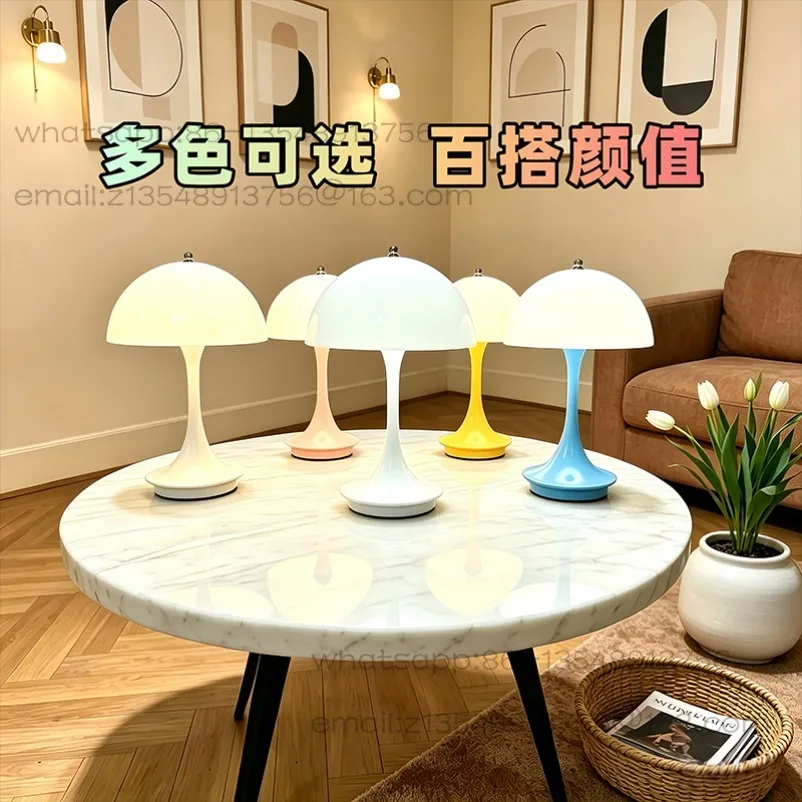 Small waist bud lamp touch induction desk lamp three-color adjustable stepless dimming bedroom bedside night light atmosphere