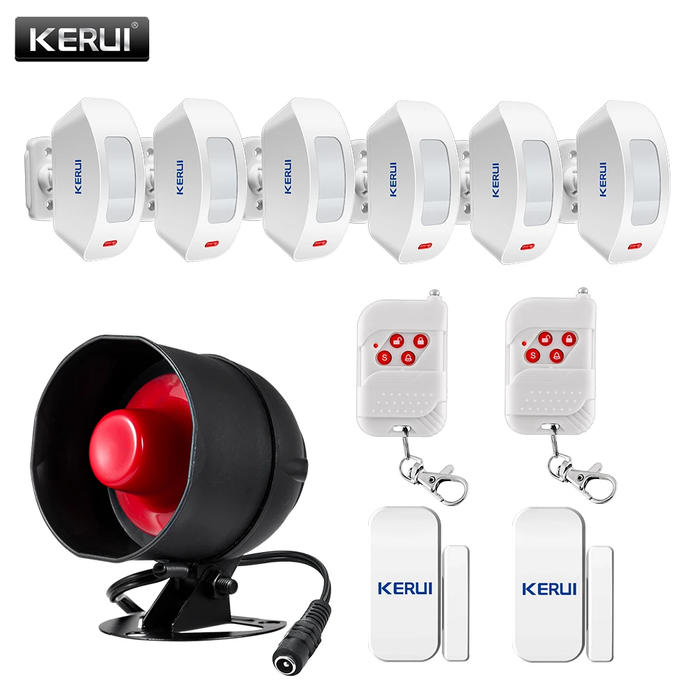 KERUI Siren 120DB Loud Sound Alarm System For Home Security Burglar Set