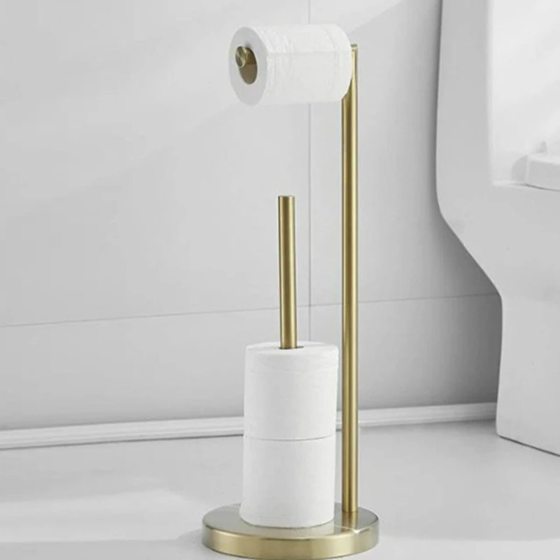 Stainless Steel Toilet Paper Stand Floor Toilet Roll Holders Bathroom Storage Tissue Rack Modern Toilets Anti-Rust Paper Shelves