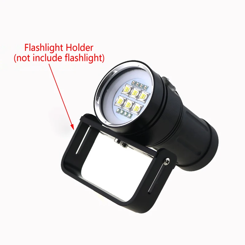 Diving Flashlight handle Professional Underwater Photography Light Holder 100M Waterproof Video Camera Torch Holder Only handle