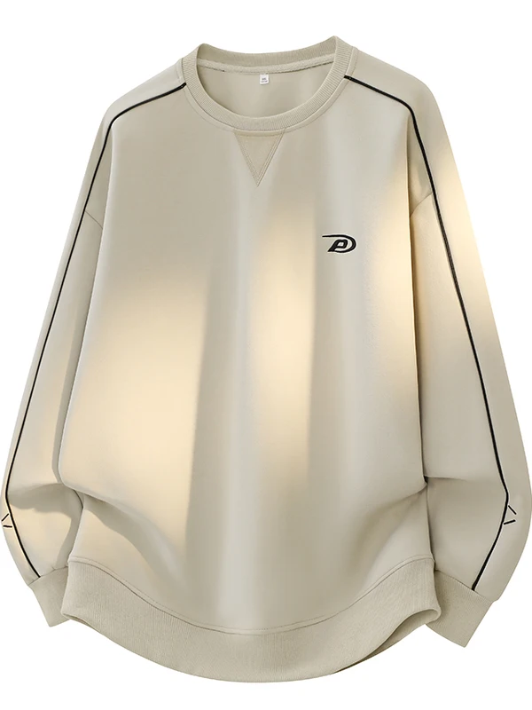 

Loose Fit round Ne Sweatirt Men's Casual Sle Letter Print ex Autumn Spring Seasonal Comfortable Breathable Top