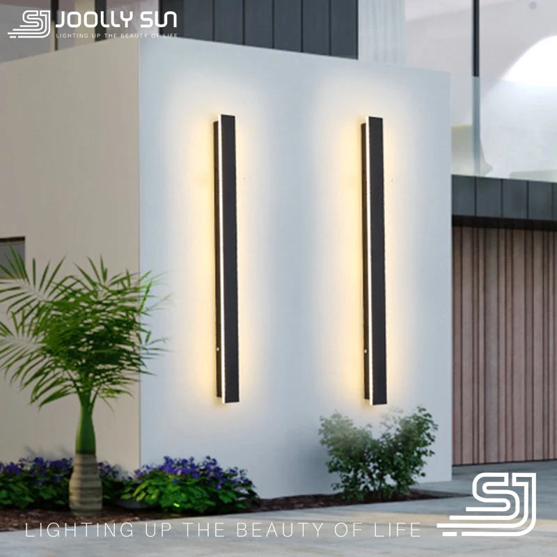 Imagem -06 - Joollysun-long Strip Led Wall Light Iluminação Exterior Lâmpada Impermeável Home Decor Varanda Escada Sala de Estar