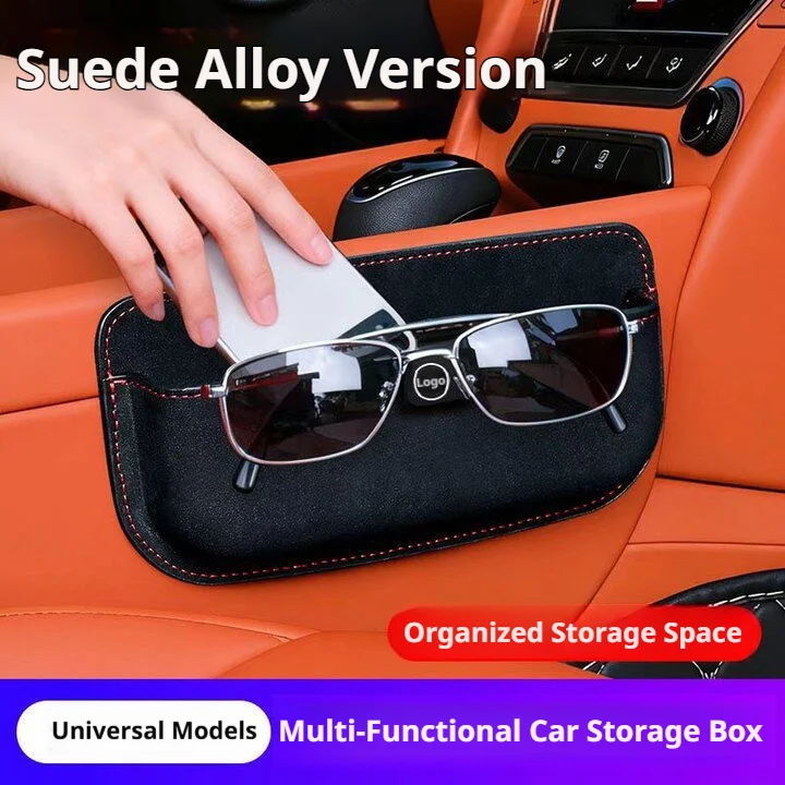 BLALION Car Side Storage Pocket Organizer Bag Door Collecting Bag Cards Phone Key Paste Box Self Adhesive Car Storage Pocket