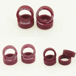 home made Tamiya mini 4wd car racing low friction maroon tryes lettering 4pcs 95208/92387/92140