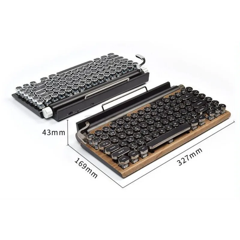 Tastiera da gioco meccanica retrò - Cablata/Wireless/Bluetooth, Switch blu (Per Esports e Internet Café) Tastiera wireless